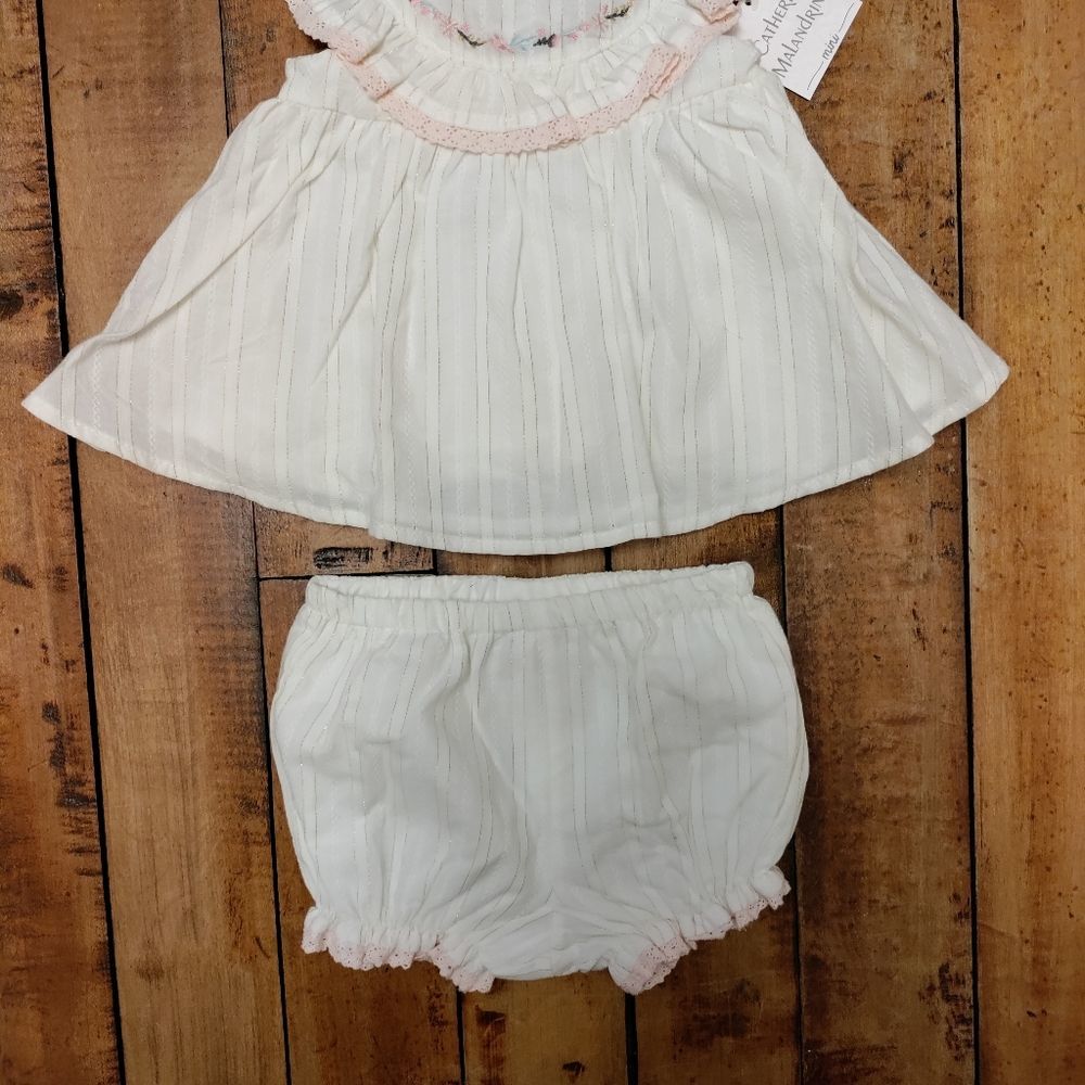 NWT Catherine Malandrino matching 3 piece set for baby girl size 6-9 mos - Picture 8 of 10